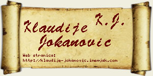 Klaudije Jokanović vizit kartica